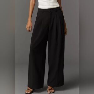 Maeve By Anthropologie Avery Wide Leg Black Dress Pants - 2